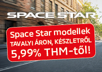 Space Star modellek tavalyi áron készletről 5,99% THM-től